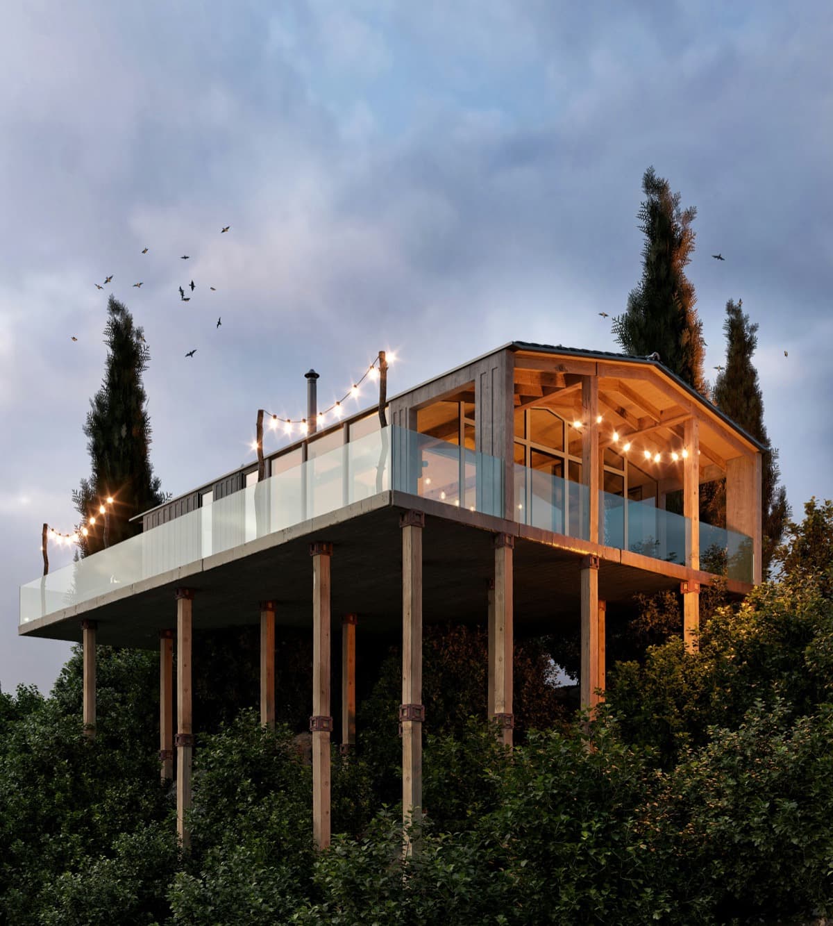 Modern glass building exterior with clean architectural lines